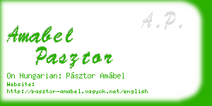 amabel pasztor business card